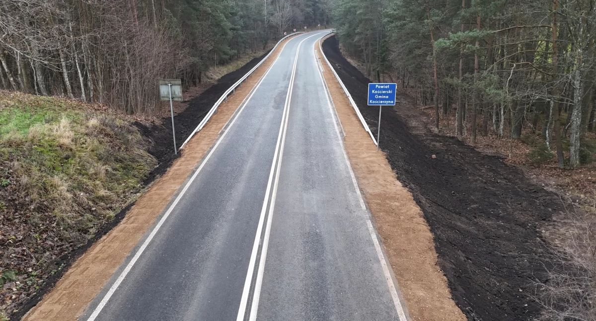Transport, Koniec koszmaru kierowców drodze między Stężycą Skorzewem - zdjęcie, fotografia