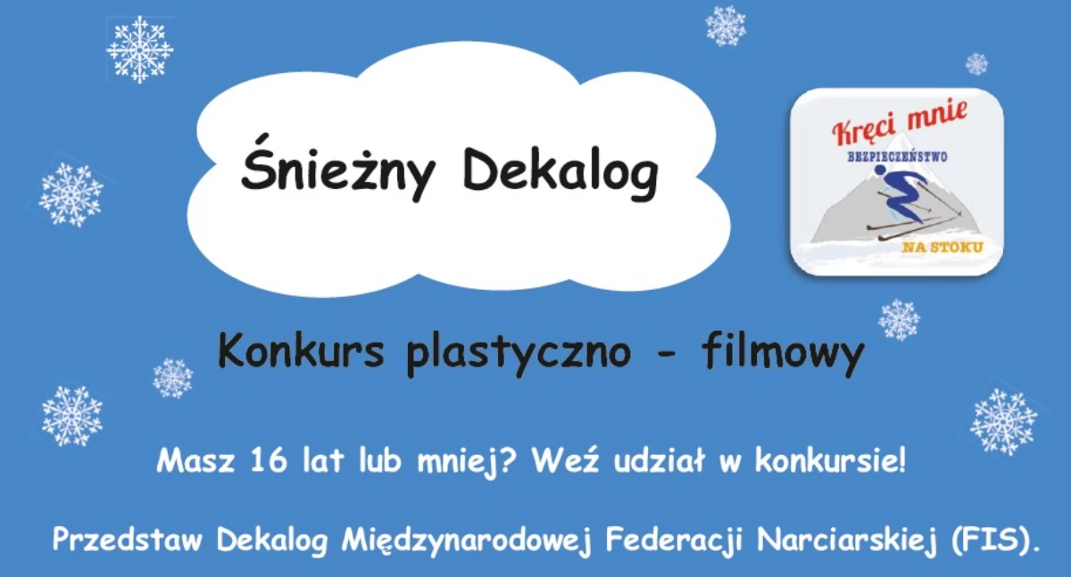Policja, Śnieżny dekalog narysuj pokaż bezpiecznie zachowywać stoku zgarnij nagrodę! - zdjęcie, fotografia