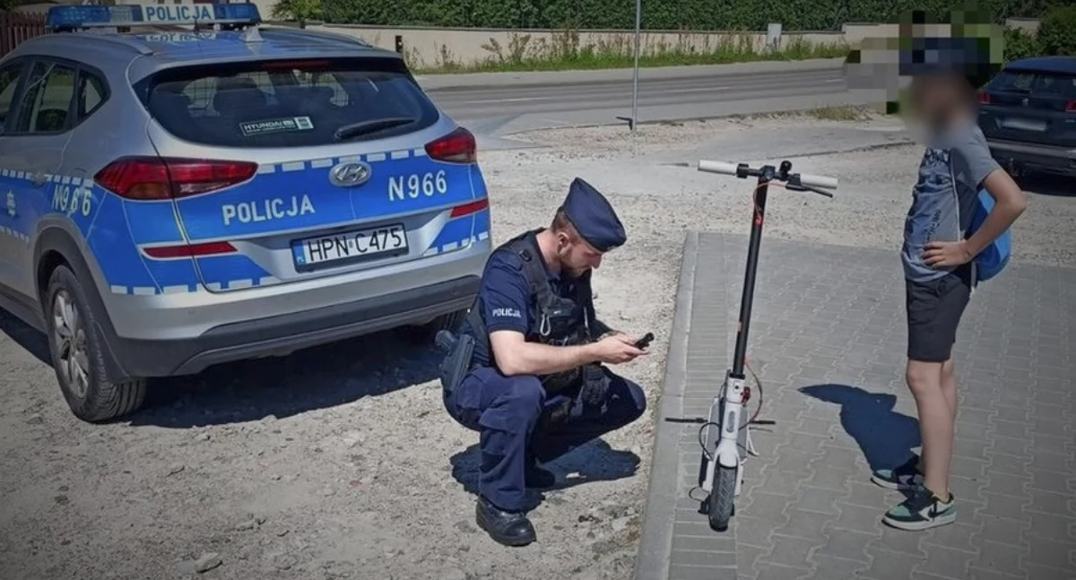 Policja, zagrożenie Hulajnogi zbierają żniwo drogach - zdjęcie, fotografia