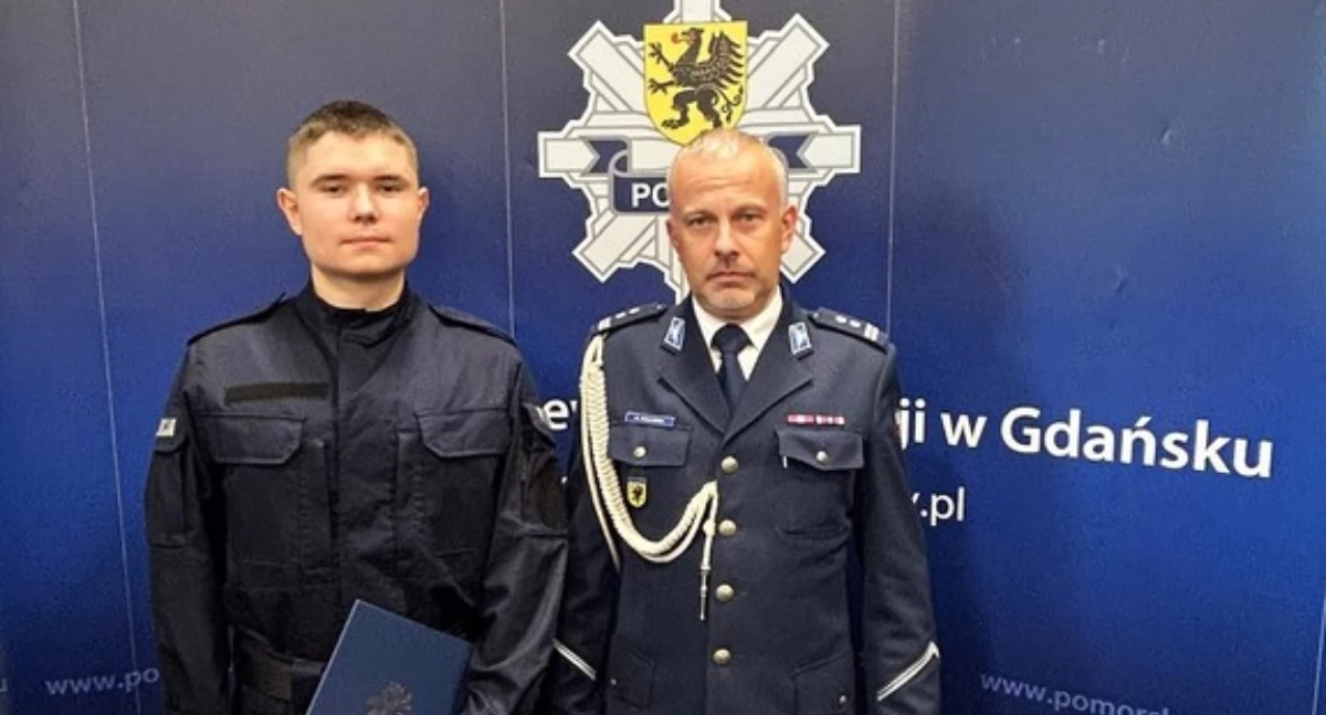 Policja, Mateusz Jażdżewski funkcjonariusz szeregach kościerskiej policji! - zdjęcie, fotografia