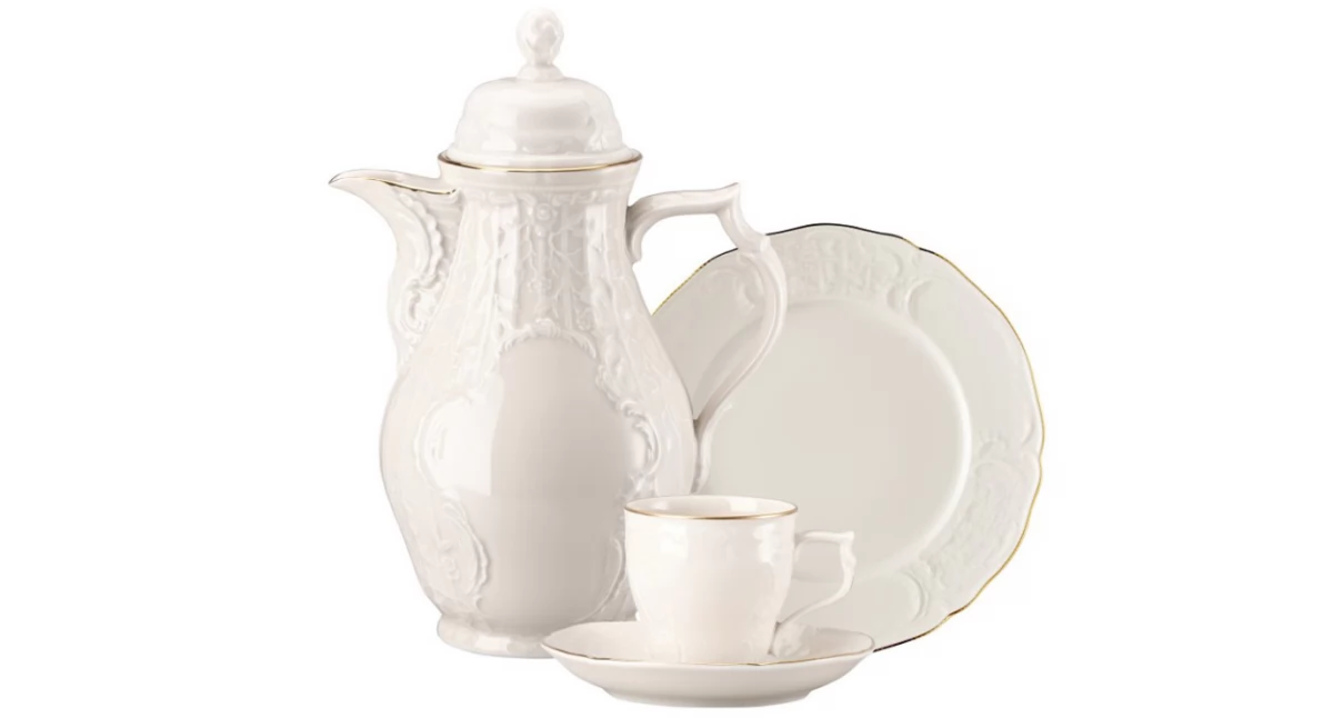 Styl życia, Złoto porcelana luksus serwisy kawowe które robią wrażenie gościach - zdjęcie, fotografia