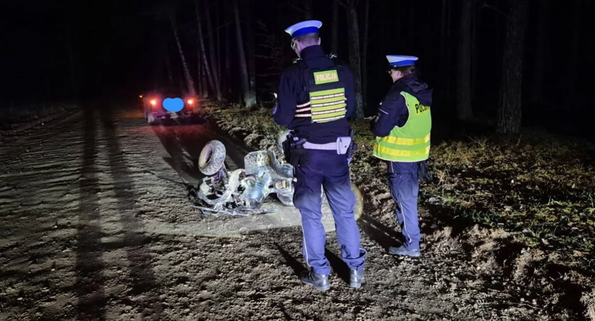 Kronika policyjna, Poważny wypadek podczas holowania quada latek trafił szpitala - zdjęcie, fotografia