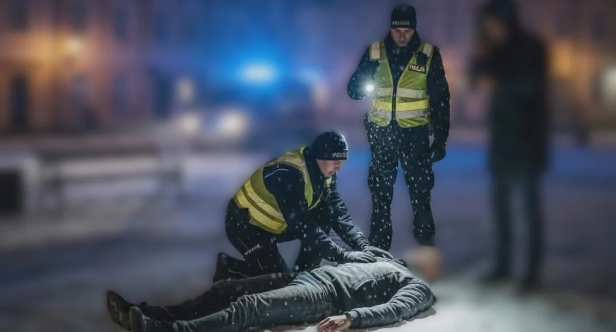 Kronika policyjna, Blisko dramatu Mężczyzna mógł zamarznąć Ratunek przyszedł porę! - zdjęcie, fotografia