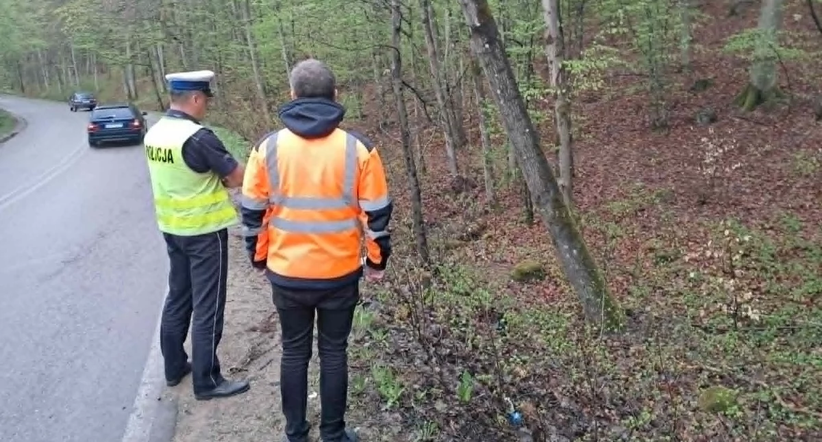 Policja, miejscu śmiertlenego wypadku pracowali eksperci - zdjęcie, fotografia