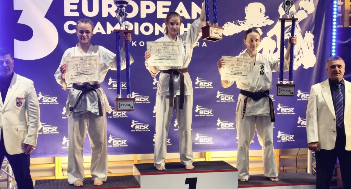 Sporty walki, Kinga Żywicka Ignacy Sosnowski wicemistrzami Europy karate kyokushin - zdjęcie, fotografia