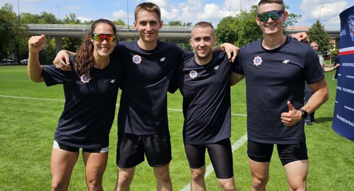 Policja, Policjant Kościerzyny podium mistrzostw Polski Brąz jubileuszowym - zdjęcie, fotografia