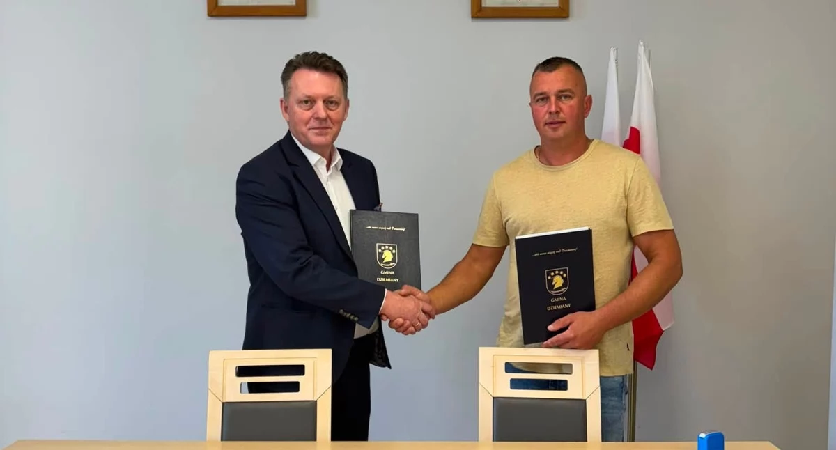 Inwestycje, Gmina Dziemiany podpisała umowy inwestycje związane ochroną ludności - zdjęcie, fotografia