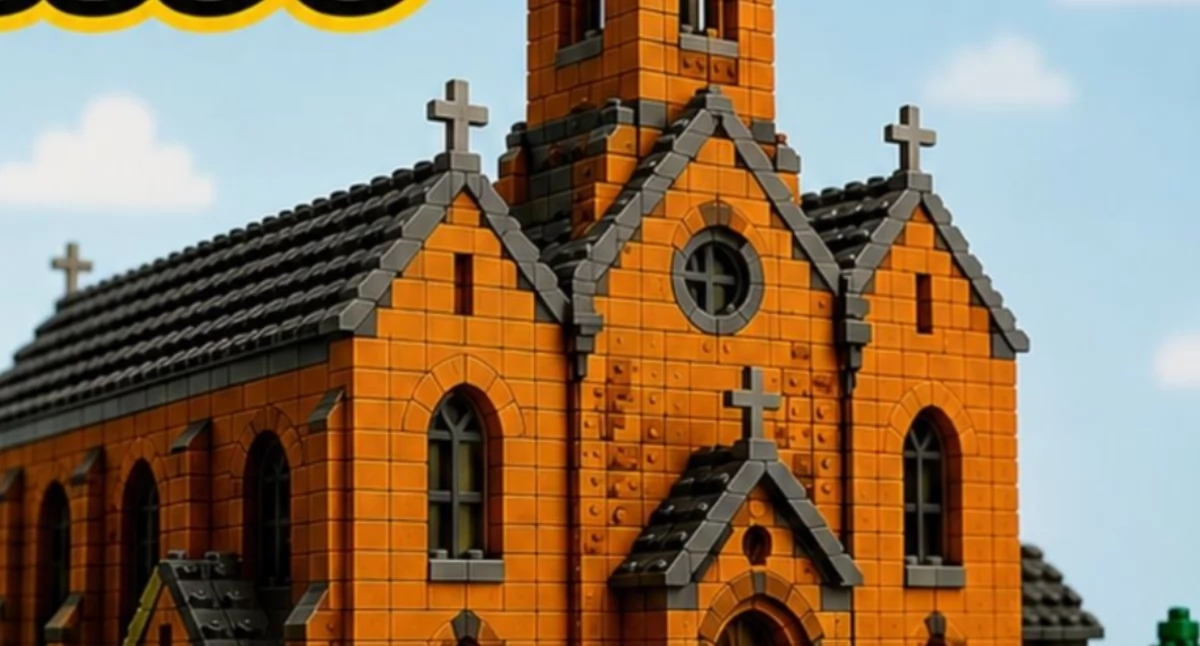 Zapowiedzi, Kreatywne zajęcia „Budujemy klocków LEGO” Powstanie makieta kościoła Michała Archanioła Lipuszu - zdjęcie, fotografia