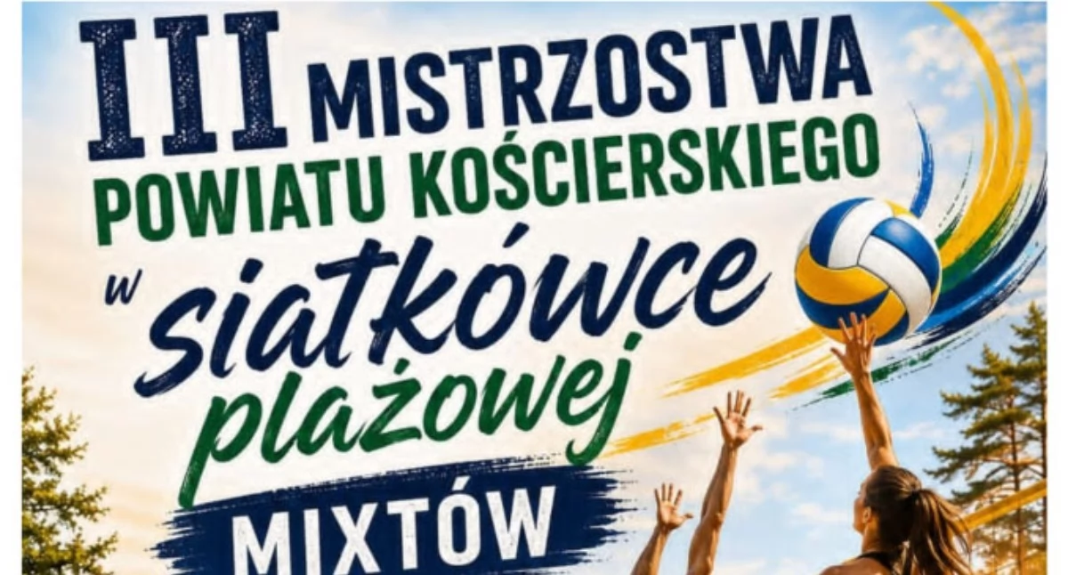Siatkówka, Mistrzostwa Powiatu Kościerskiego Siatkówce Plażowej Mikstów - zdjęcie, fotografia