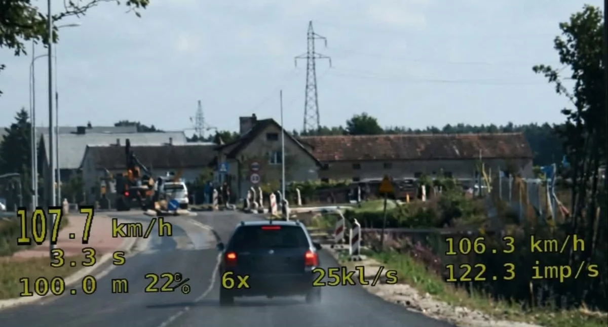 Wyprzedzał ciąg aut z prędkością 107 km/h przy ograniczeniu do 40!