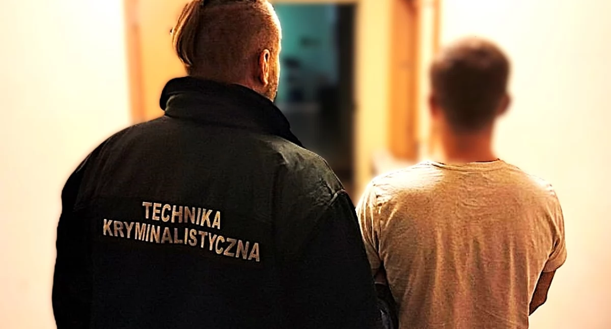 Kronika policyjna, zniszczone centrum Kościerzyny Podejrzanego zatrzymał policjant służbie - zdjęcie, fotografia
