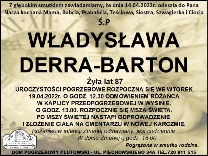 Władysława Derra - Barton