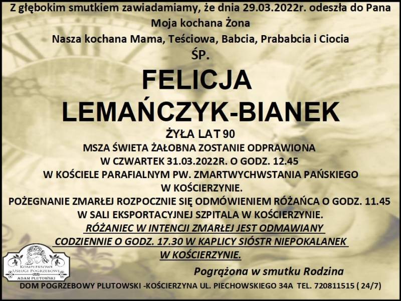 Felicja Lemańczyk - Bianek