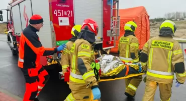 Pożar w jednym z oddziałów szpitala i groźny wypadek