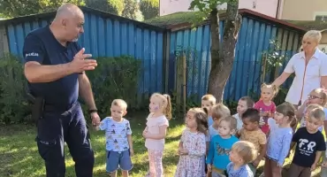 Policjanci z wizytą w przedszkolu