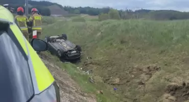 Dachowanie na kościerskiej obwodnicy