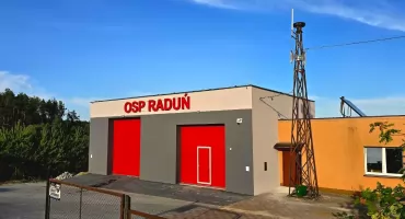 Rozbudowa remizy OSP Raduń. Zakończono pierwszy etap prac, ruszył kolejny