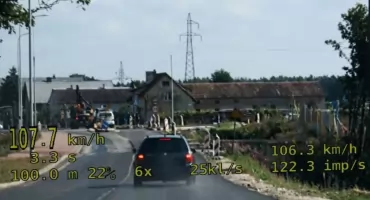 Wyprzedzał ciąg aut z prędkością 107 km/h przy ograniczeniu do 40!